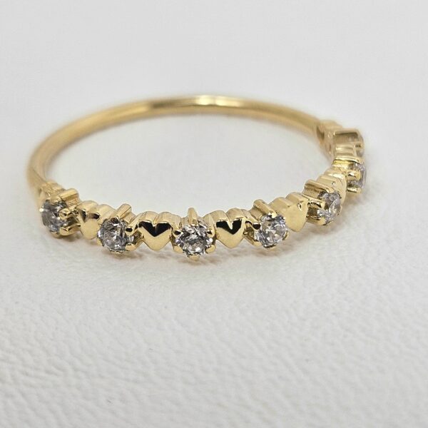 Anillo Corazones con Piedras - Imagen 2